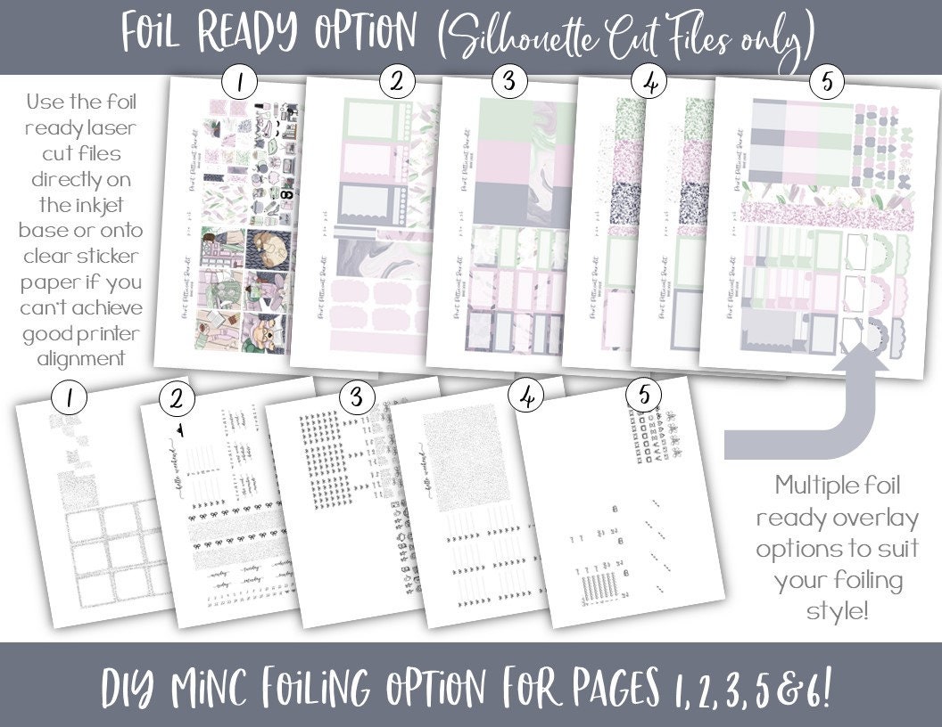 FOIL READY Printable Happy Planner Weekly Planner Kit Book | Etsy