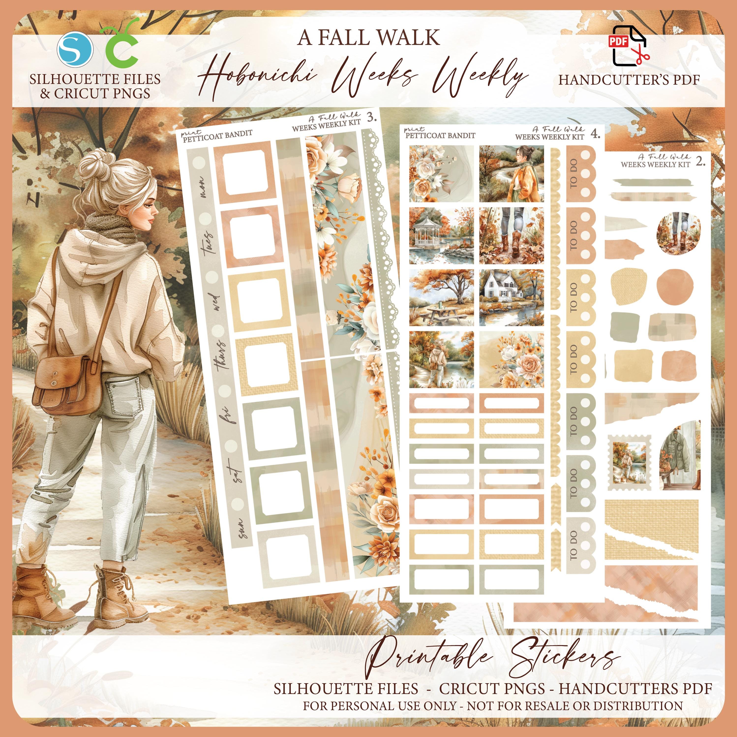 Printable Hobonichi Weeks Weekly Planner Kit - A Fall Walk | Foil Ready ...