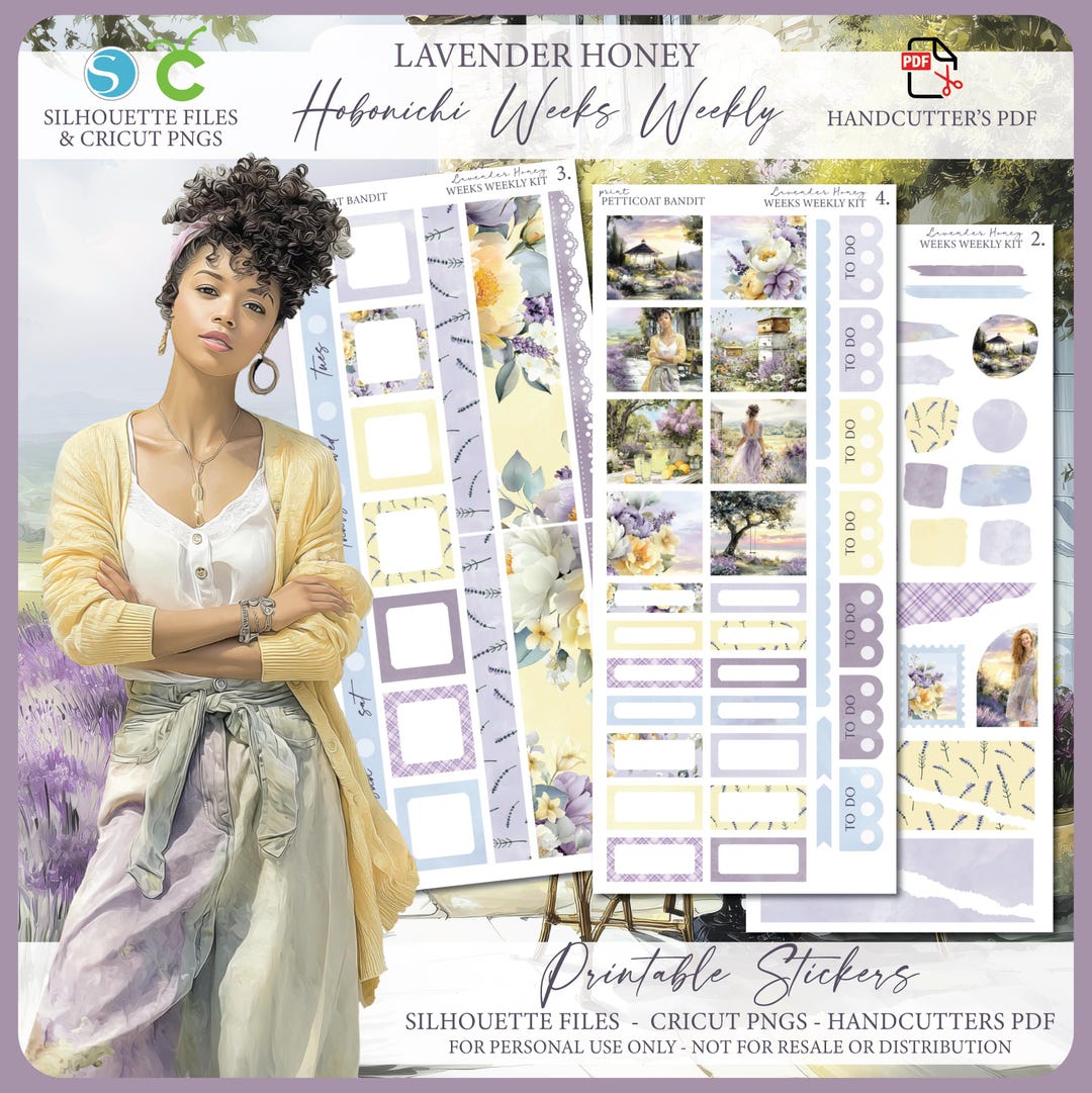 Spring Printable Hobonichi Weeks Weekly Planner Kit - Lavender Honey ...