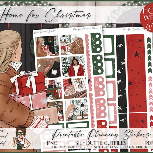 Printable CHRISTMAS Stickers Kit Hobonichi Weeks Christmas - Etsy Printable CHRISTMAS Stickers Kit Hobonichi Weeks Christmas - Etsy