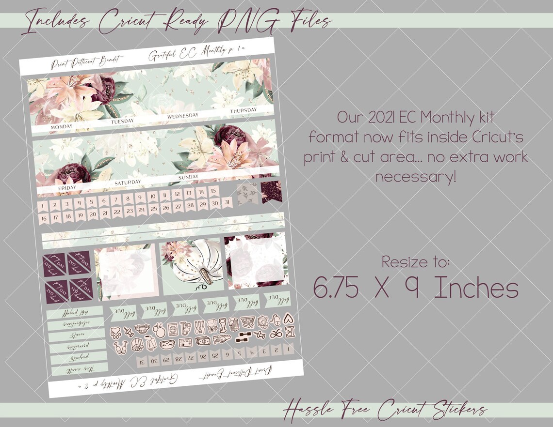 Printable Erin Condren Monthly Budget Bundle Budget Planner - Etsy