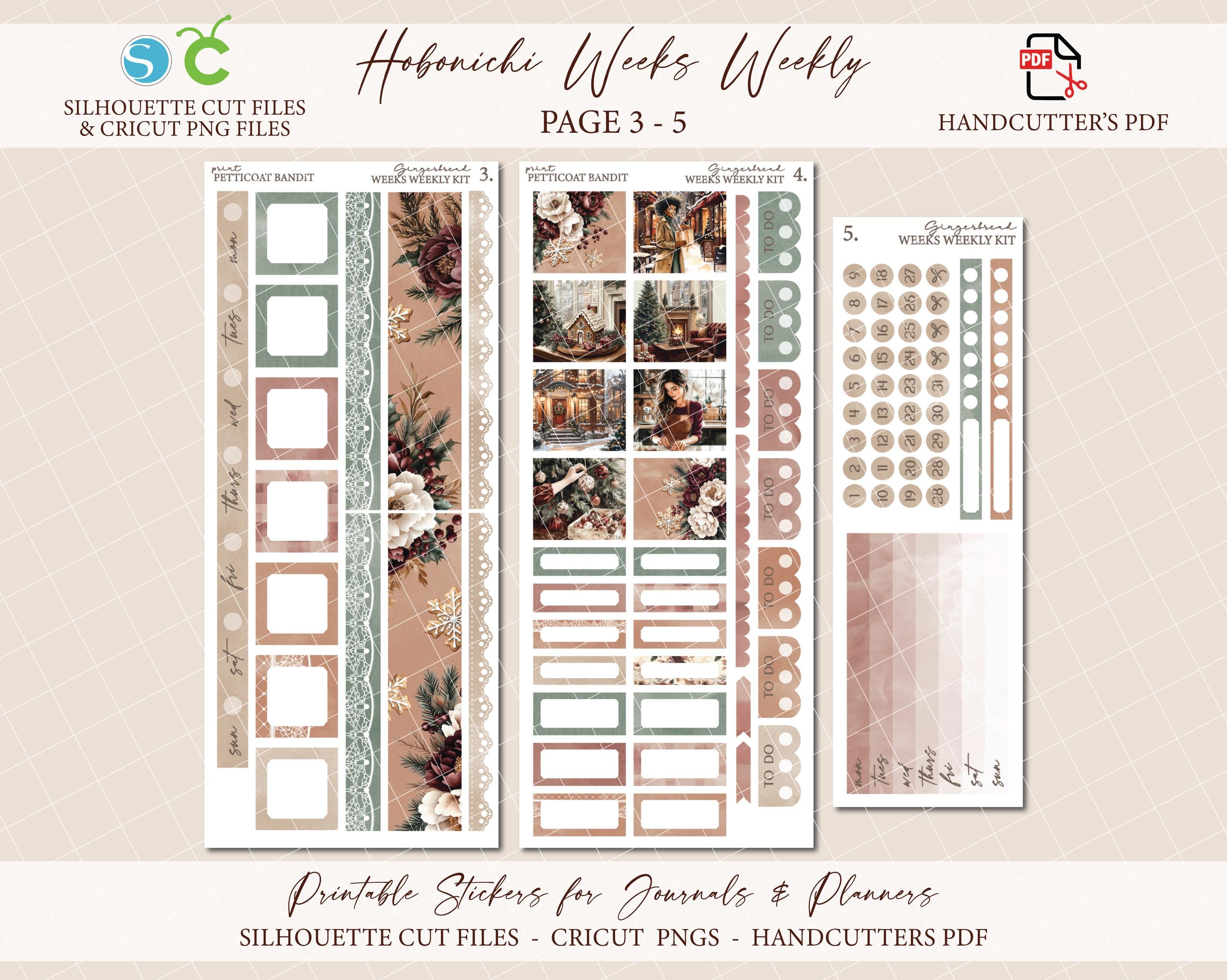Printable Hobonichi Weeks Weekly Planner Kit - Gingerbread | Foil Ready ...