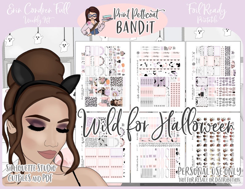 FOIL READY Printable Erin Condren Weekly Planner Kit Wild Etsy