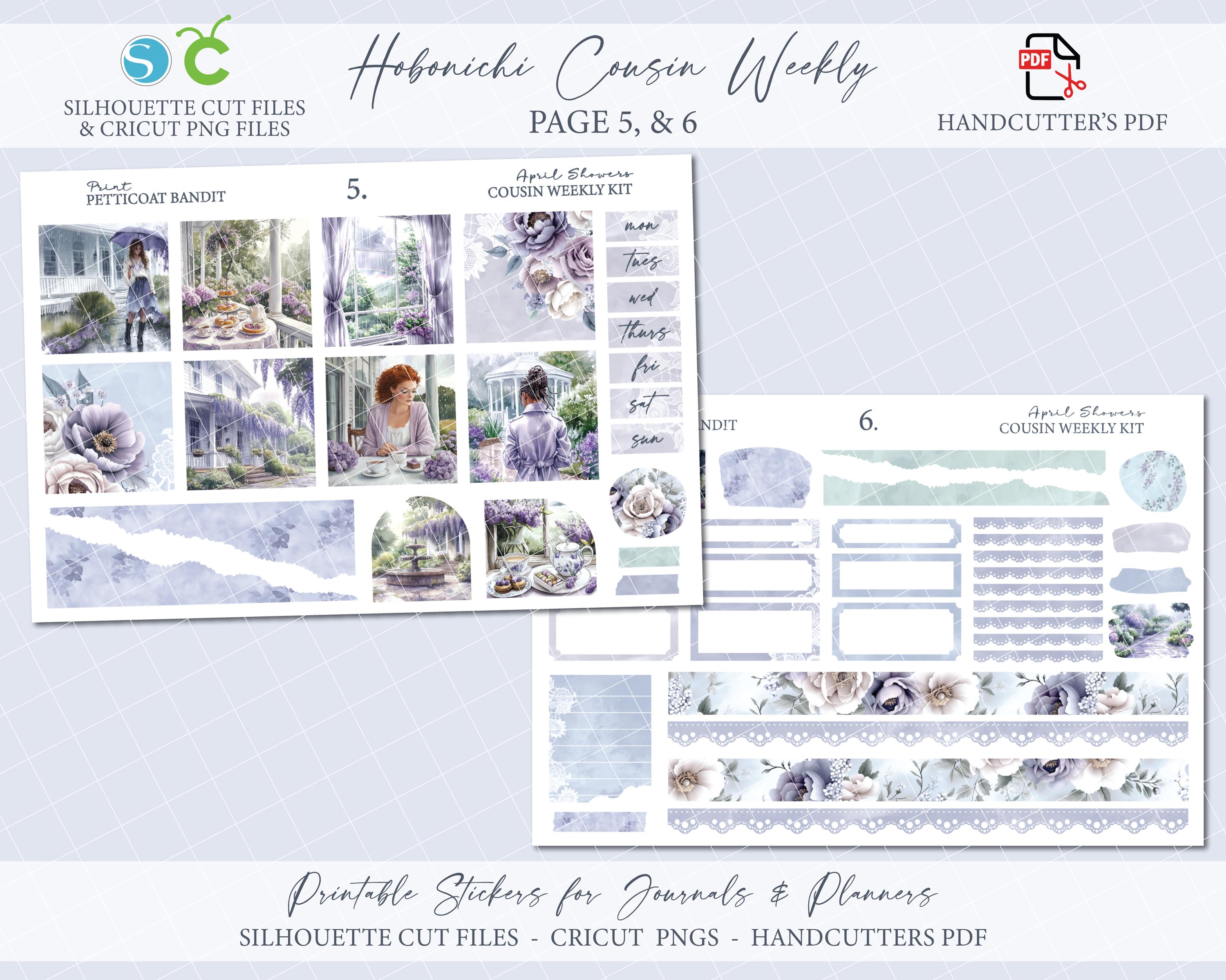 Spring Printable Hobonichi Cousin Weekly Planner Kit - April Showers ...