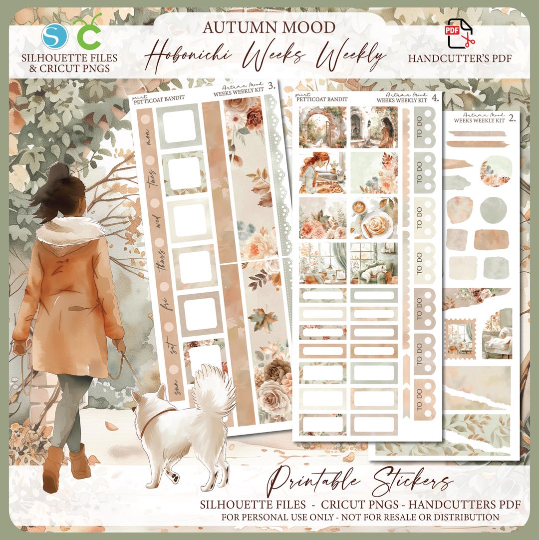 Printable Hobonichi Weeks Weekly Planner Kit - Autumn Moods | Foil ...
