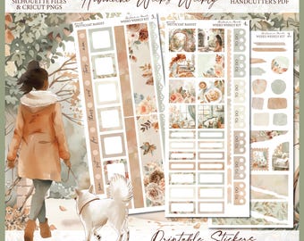 Printable Hobonichi Weeks Weekly Planner Kit - A Fall Walk | Foil Ready ...