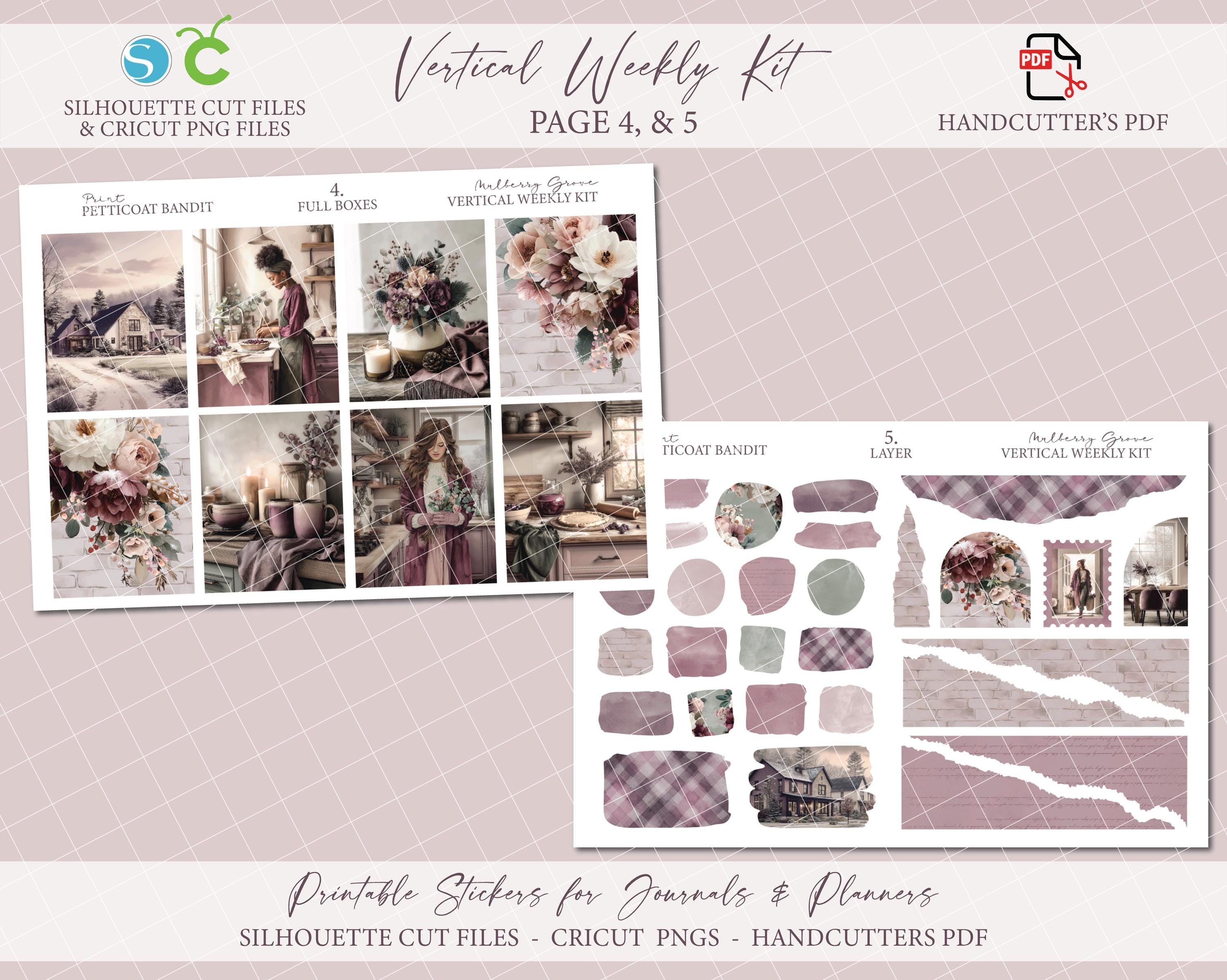 Winter Printable Vertical Weekly Planner Sticker Kit - Mulberry Grove ...