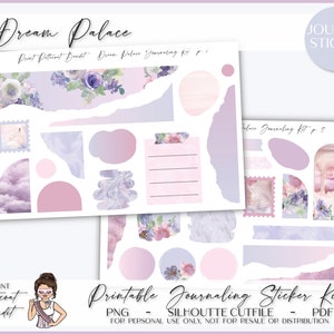 Printable Journaling Sticker Kit - Dream Palace | Journal Stickers | Decorative Planner Kit | Silhouette Cutfiles | Cricut png