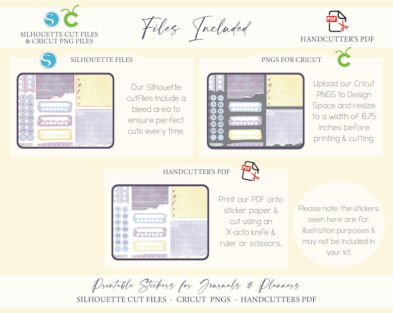 Spring Printable Vertical Weekly Planner Sticker Kit - Lavender Honey ...