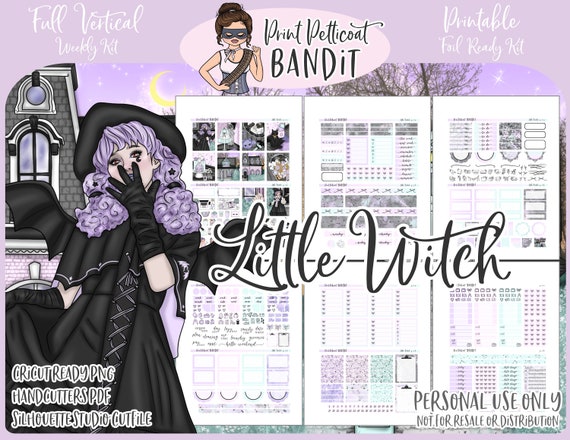 Scrapbooking Vertical Planner Printable Mini Weekly Kit Witchy Vibes ...