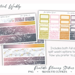 Printable Vertical Weekly Planner Sticker Kit Seance Foil Ready ...