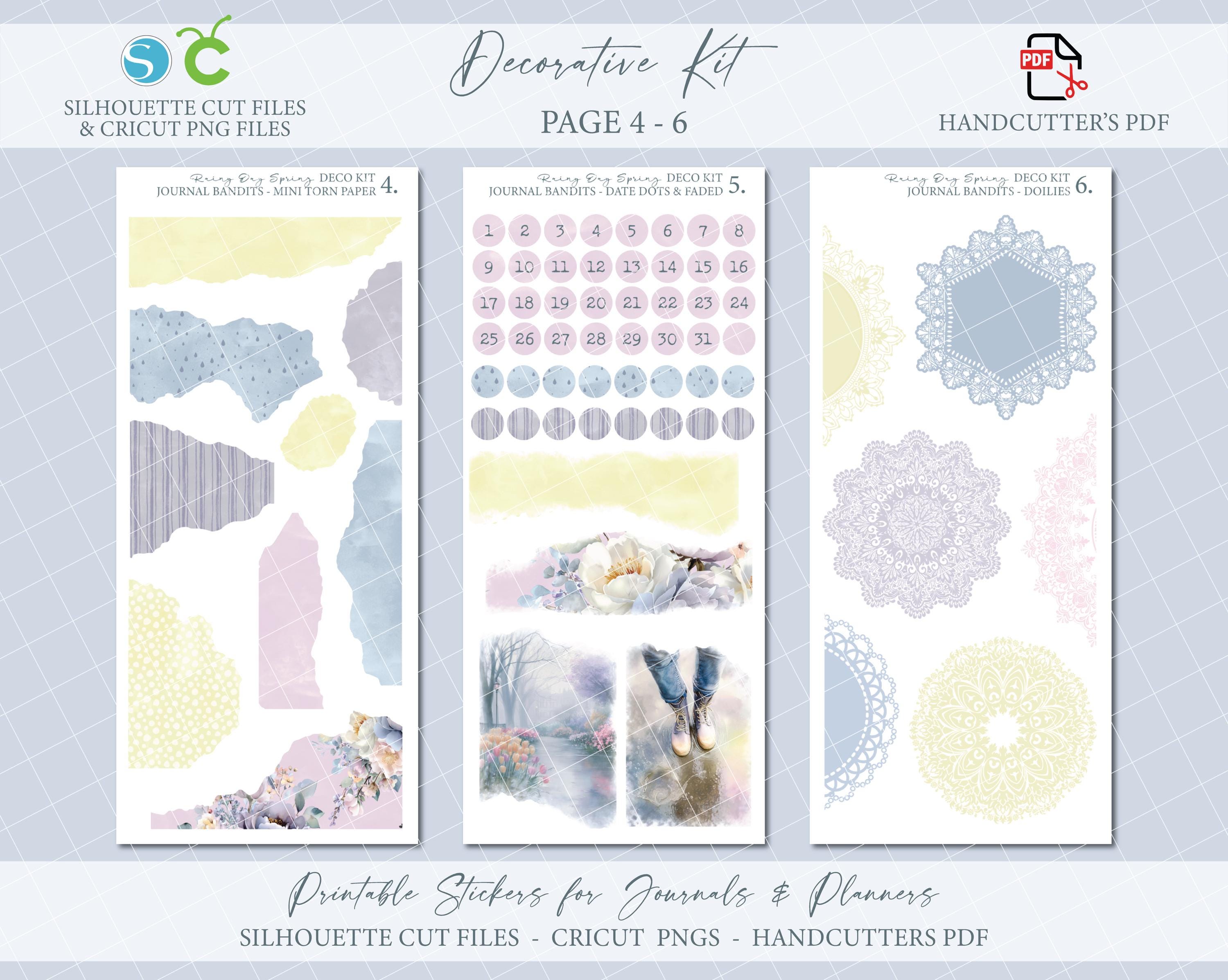 Spring Printable Decorative Sticker Kit - Spring Rain | Journal ...