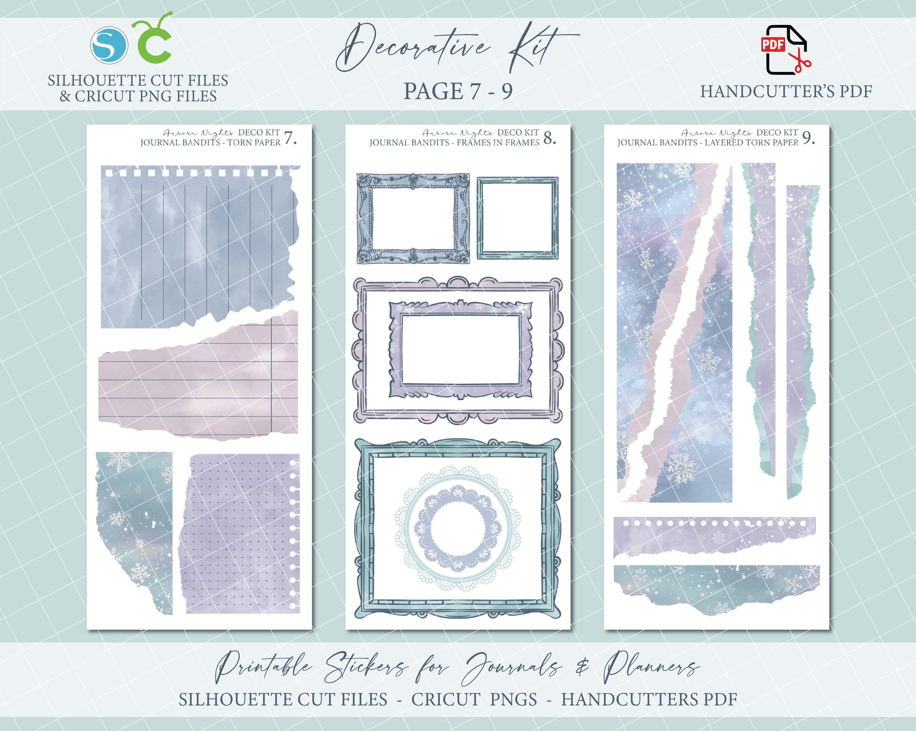 Winter Printable Decorative Sticker Kit - Aurora Nights | Journal ...
