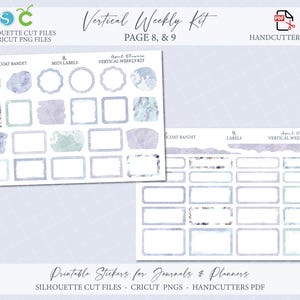 Spring Printable Vertical Weekly Planner Sticker Kit - April Showers ...