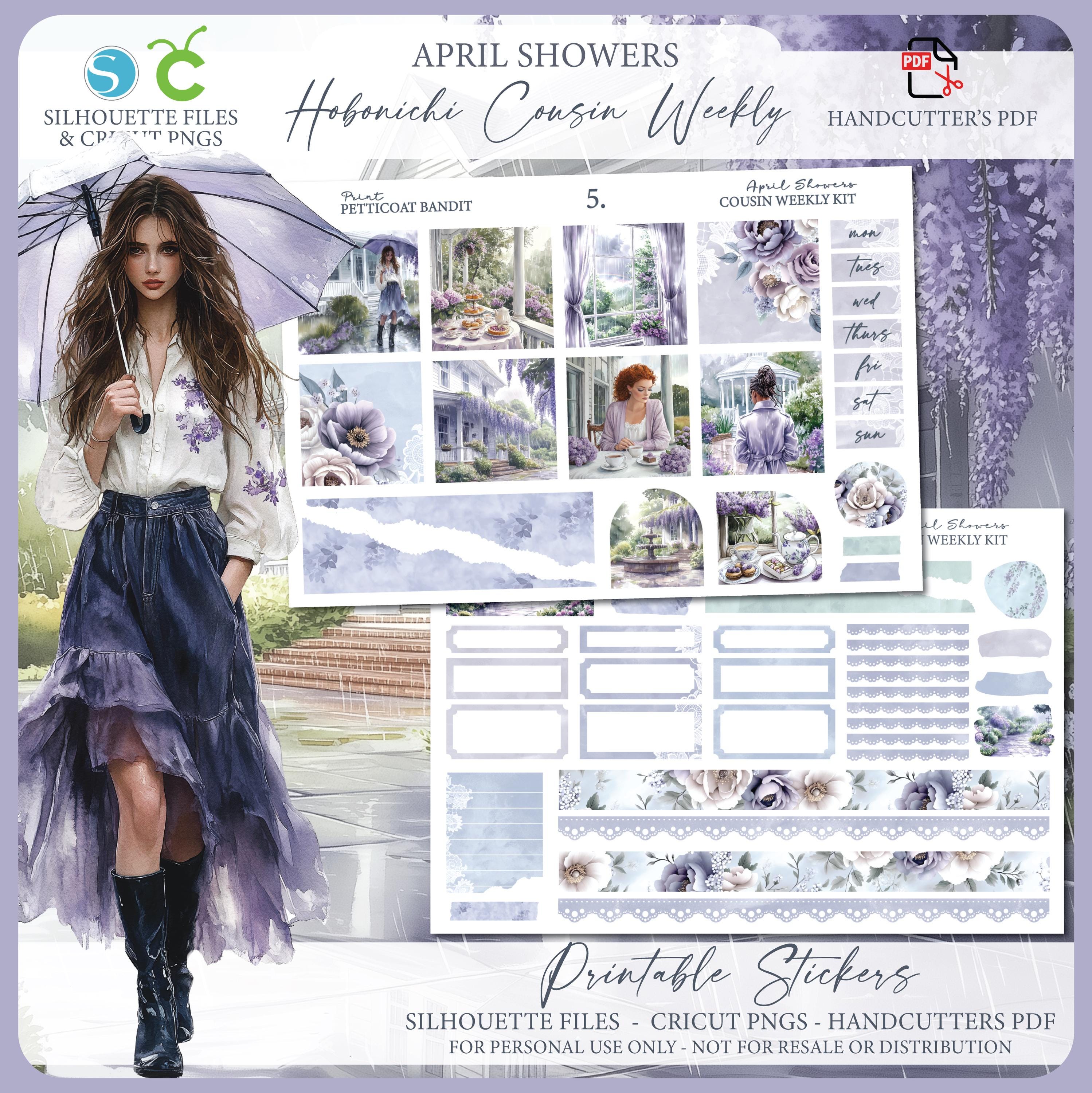 Spring Printable Hobonichi Cousin Weekly Planner Kit - April Showers ...