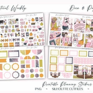 Printable Vertical Weekly Planner Sticker Kit Seance Foil Ready ...