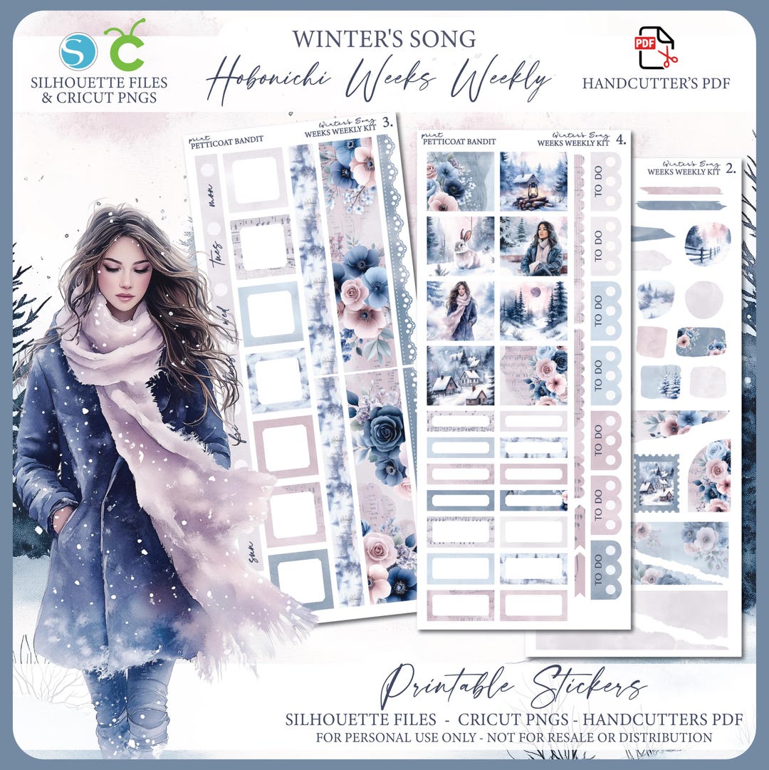 Printable Hobonichi Weeks Weekly Planner Kit - Winter's Song ...