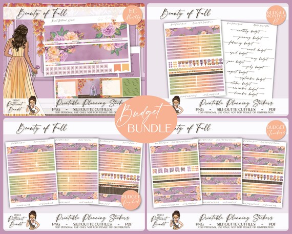Printable Erin Condren Monthly Budget Bundle Budget Planner - Etsy