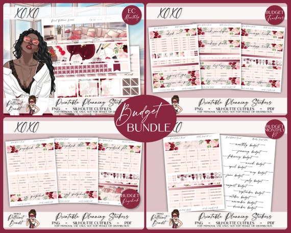 Printable Erin Condren Monthly Budget Bundle Budget Planner | Etsy