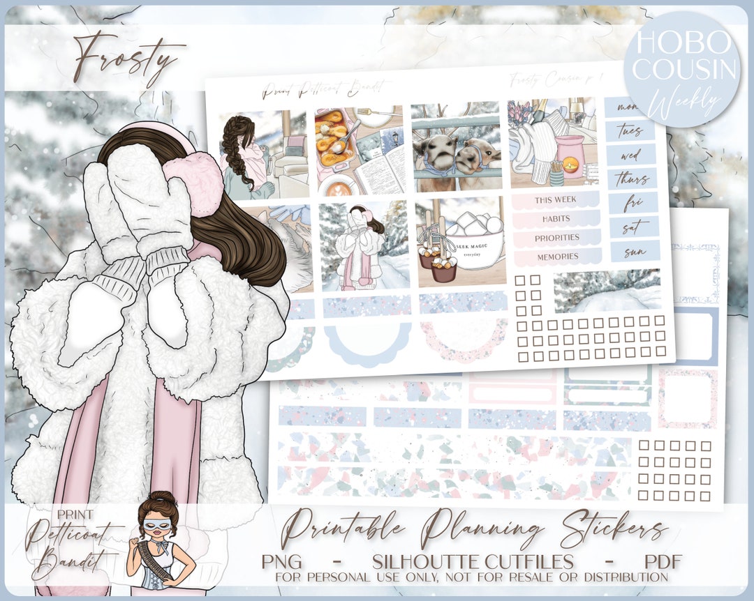 Printable Hobonichi Cousin Weekly Planner Kit Frosty Foil Ready ...