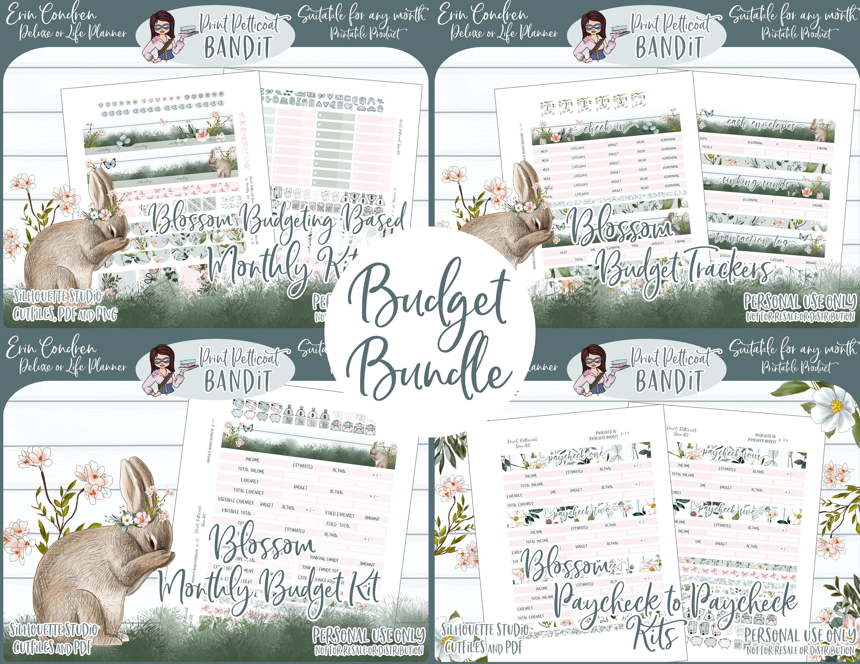 Printable EC Monthly Budget Kit Bundle Budget Planner Etsy