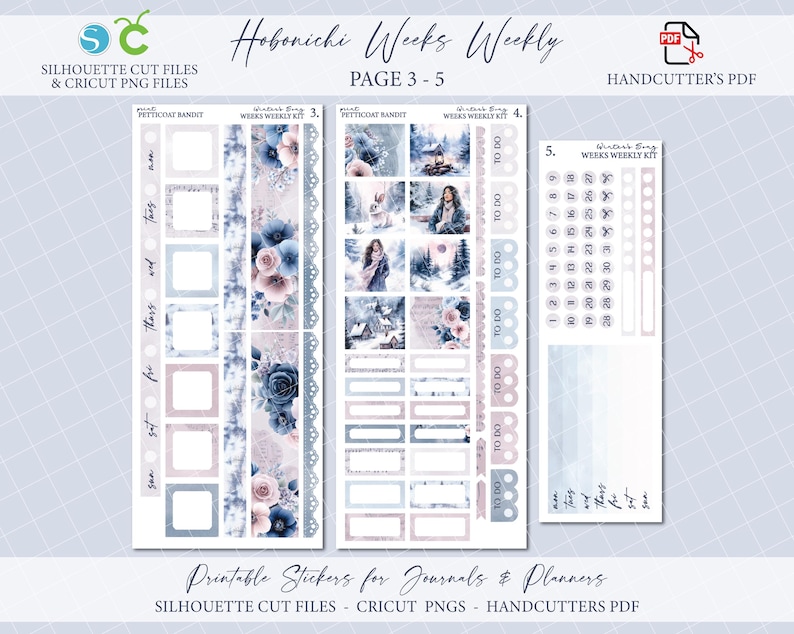 Printable Hobonichi Weeks Weekly Planner Kit - Winter's Song ...