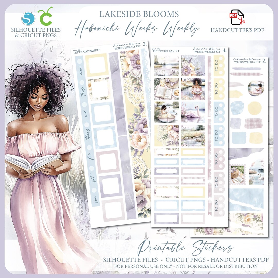 Spring Printable Hobonichi Weeks Weekly Planner Kit - Lakeside Blooms ...