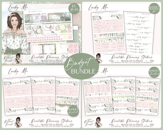 Printable Erin Condren Monthly Budget Bundle Budget Planner - Etsy
