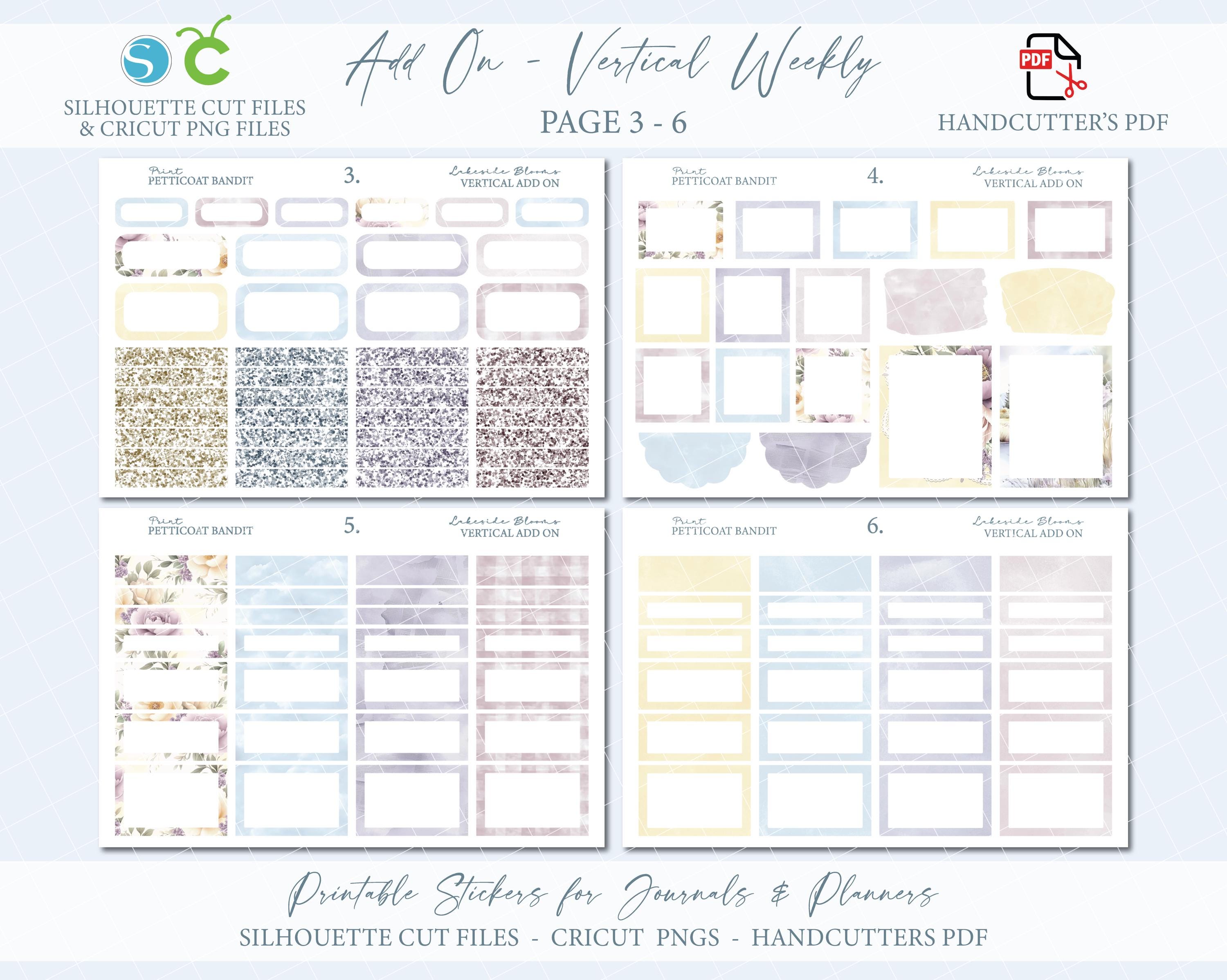 Spring Printable Add on Vertical Weekly Planner Sticker Kit - Lakeside ...
