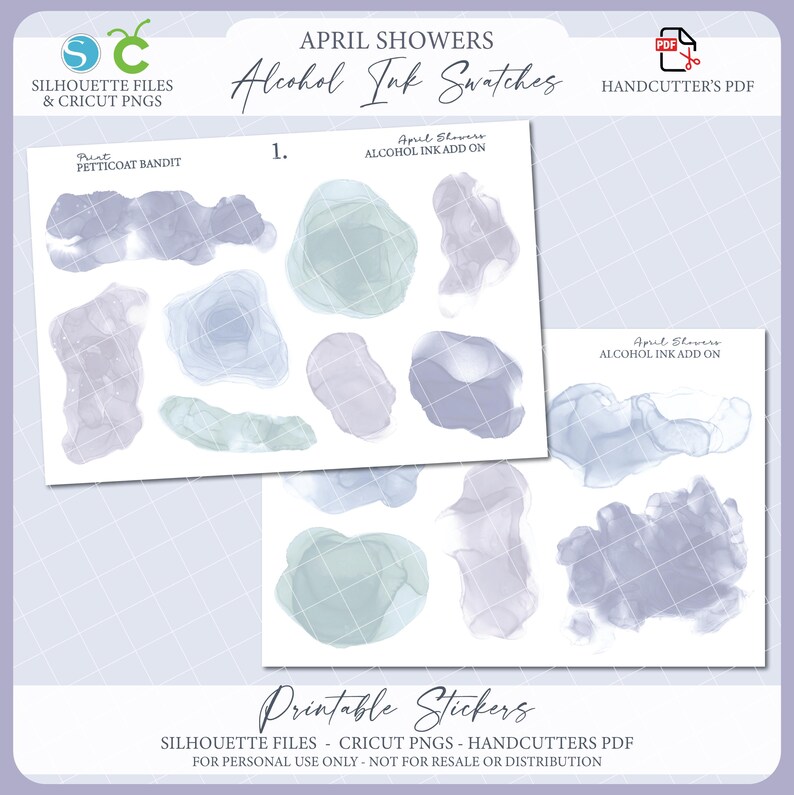 Spring Printable Alcohol Ink Swatches - April Showers | Journal ...