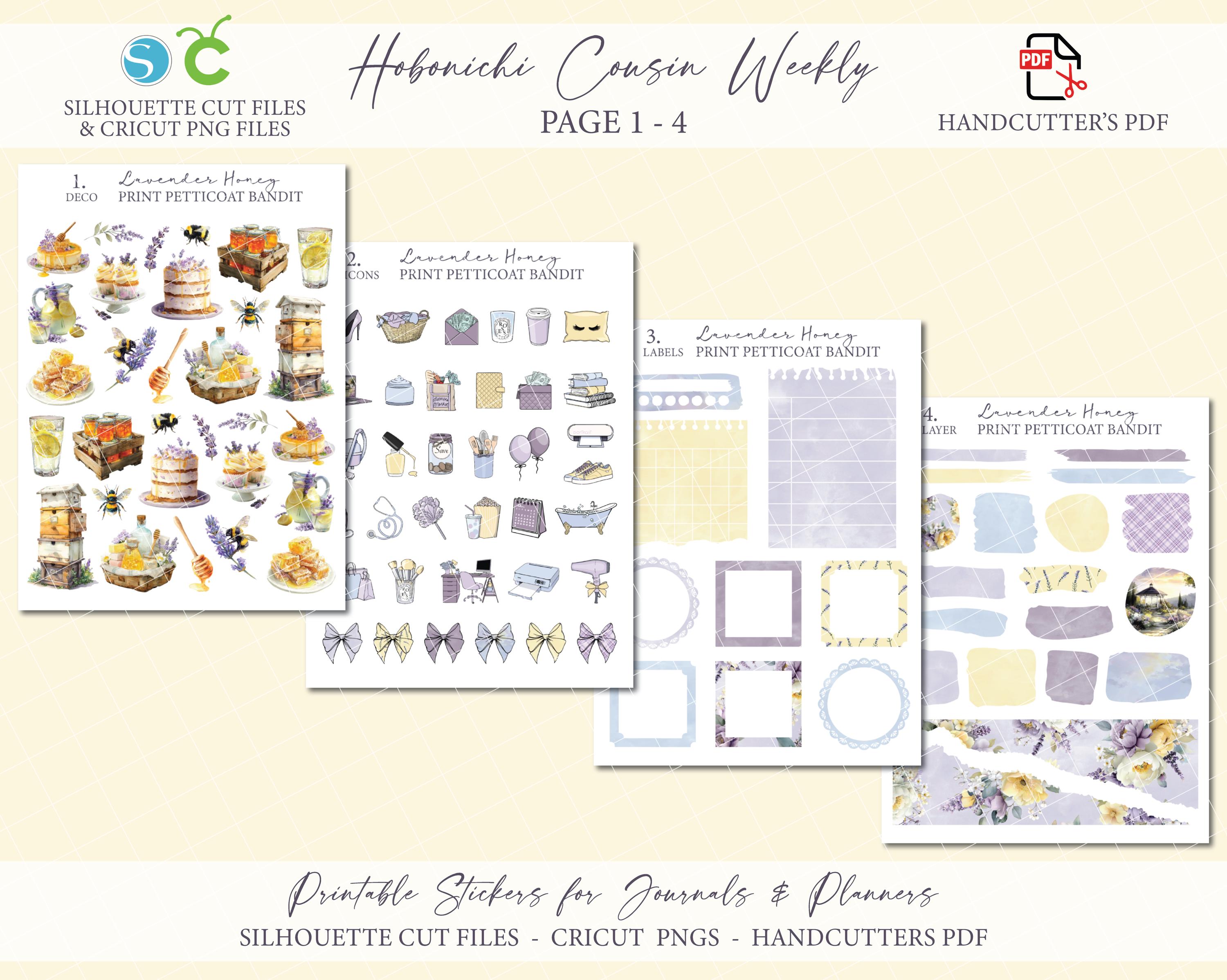 Spring Printable Hobonichi Cousin Weekly Planner Kit - Lavender Honey ...