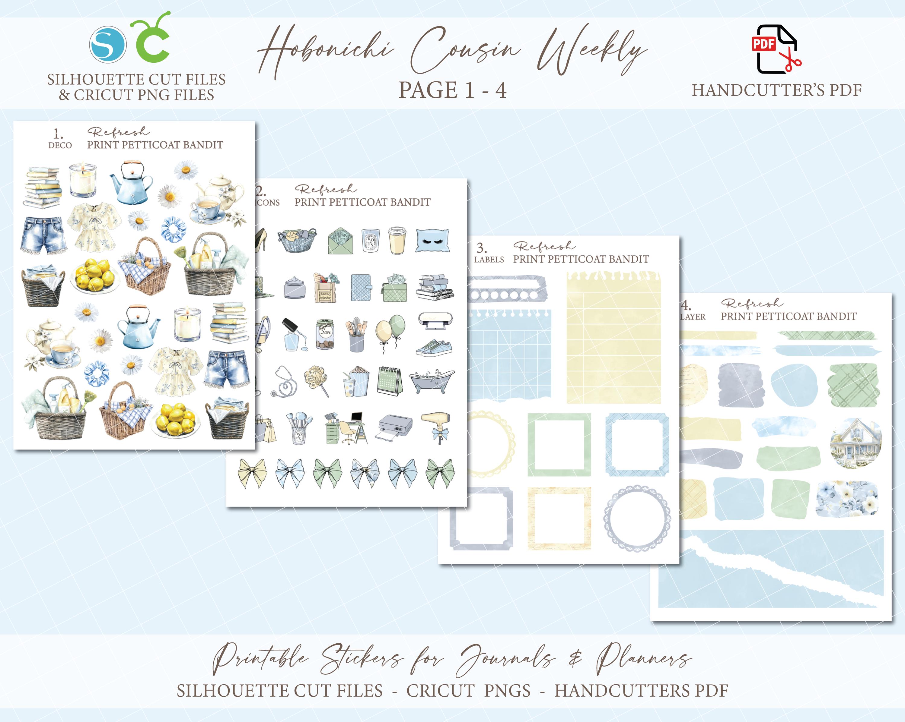 Printable Hobonichi Cousin Weekly Planner Kit - Refresh | Silhouette ...