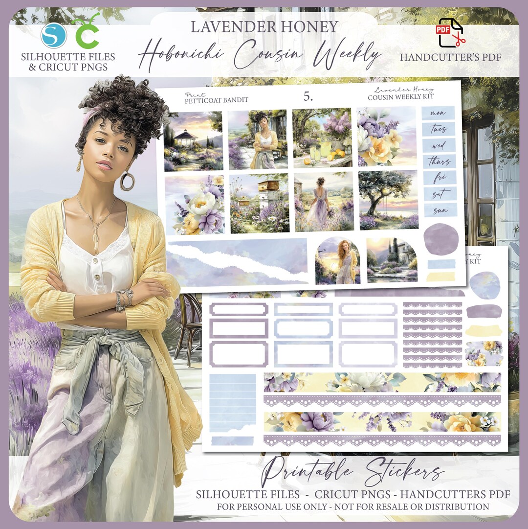Spring Printable Hobonichi Cousin Weekly Planner Kit - Lavender Honey ...
