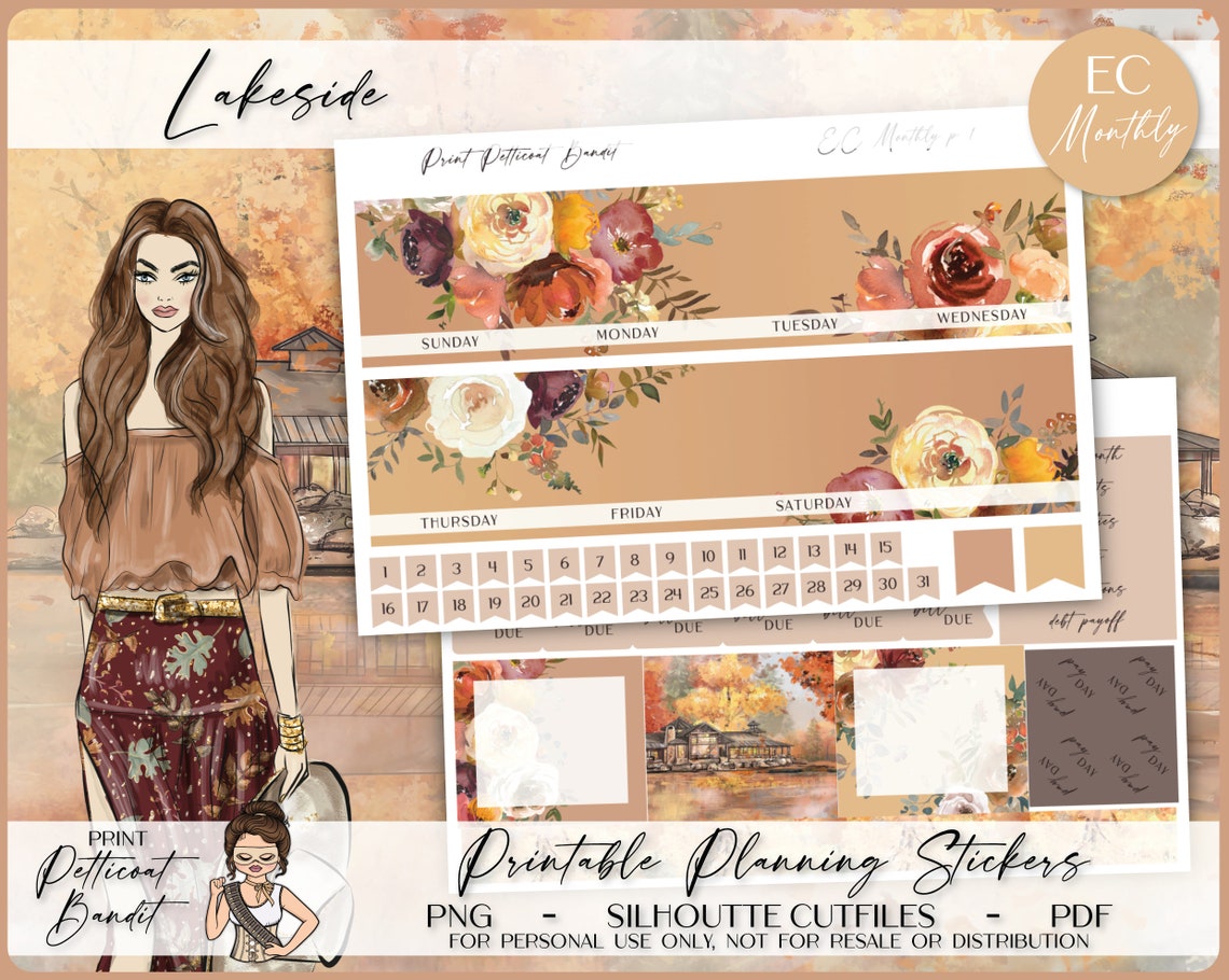 Printable Erin Condren Monthly Budget Bundle Budget Planner - Etsy