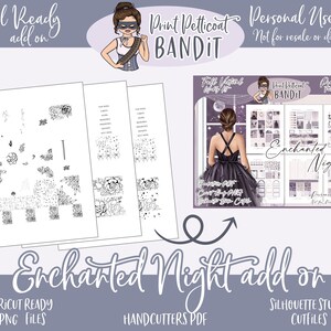 FOIL BEREIT Dekorative Add-On-Overlays | Verzauberte Nacht Foil bereit Add On | Silhouette Schnittdateien | xklusiv