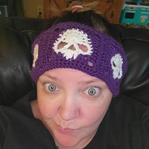 Skull Headband Glows in the dark