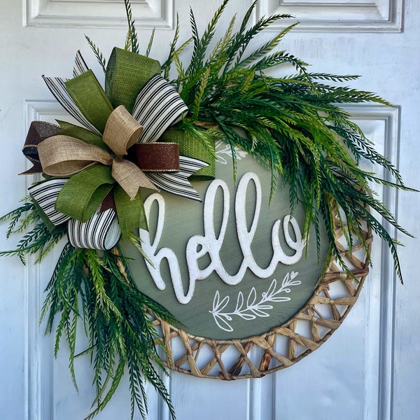 Front Door Decor | Front Door Wreath | Welcome To Our Home | Front Door Sign | Front Door Hanger | Year Round Wreath | Home Decor