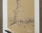 Original Palo Duro Ink Drawing