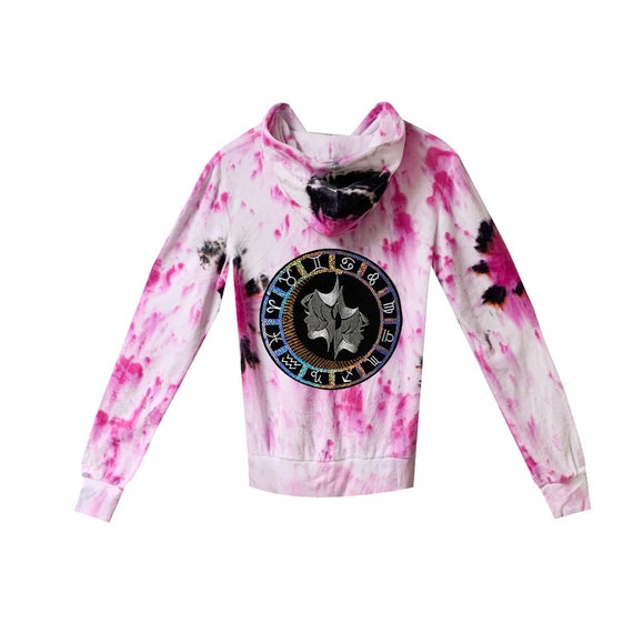 tie dye sequin hoodie