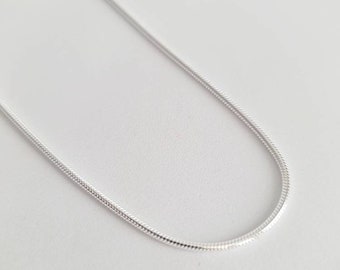 1.5 mm Snake Chain, 925 sterling silver chain, Pendant chain, spring clasp, unisex chain , Perfect for small to medium pendant