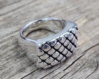 925 sterling silver boho Ring,Gift for her, women ring, hollow design silver ring, plain big ring,