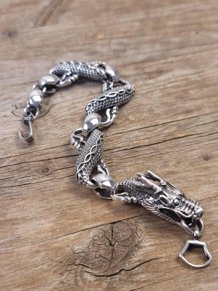 Dragon Bracelet, 925 Sterling Silver Bracelet, Dragon