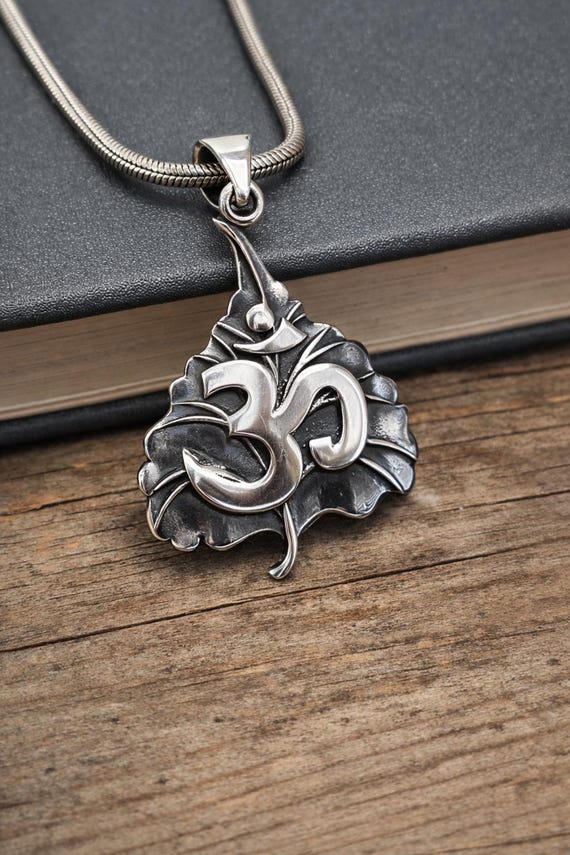 925 Sterling Silver Om Pendant, Om Symbol Pendant, Spiritual Yoga