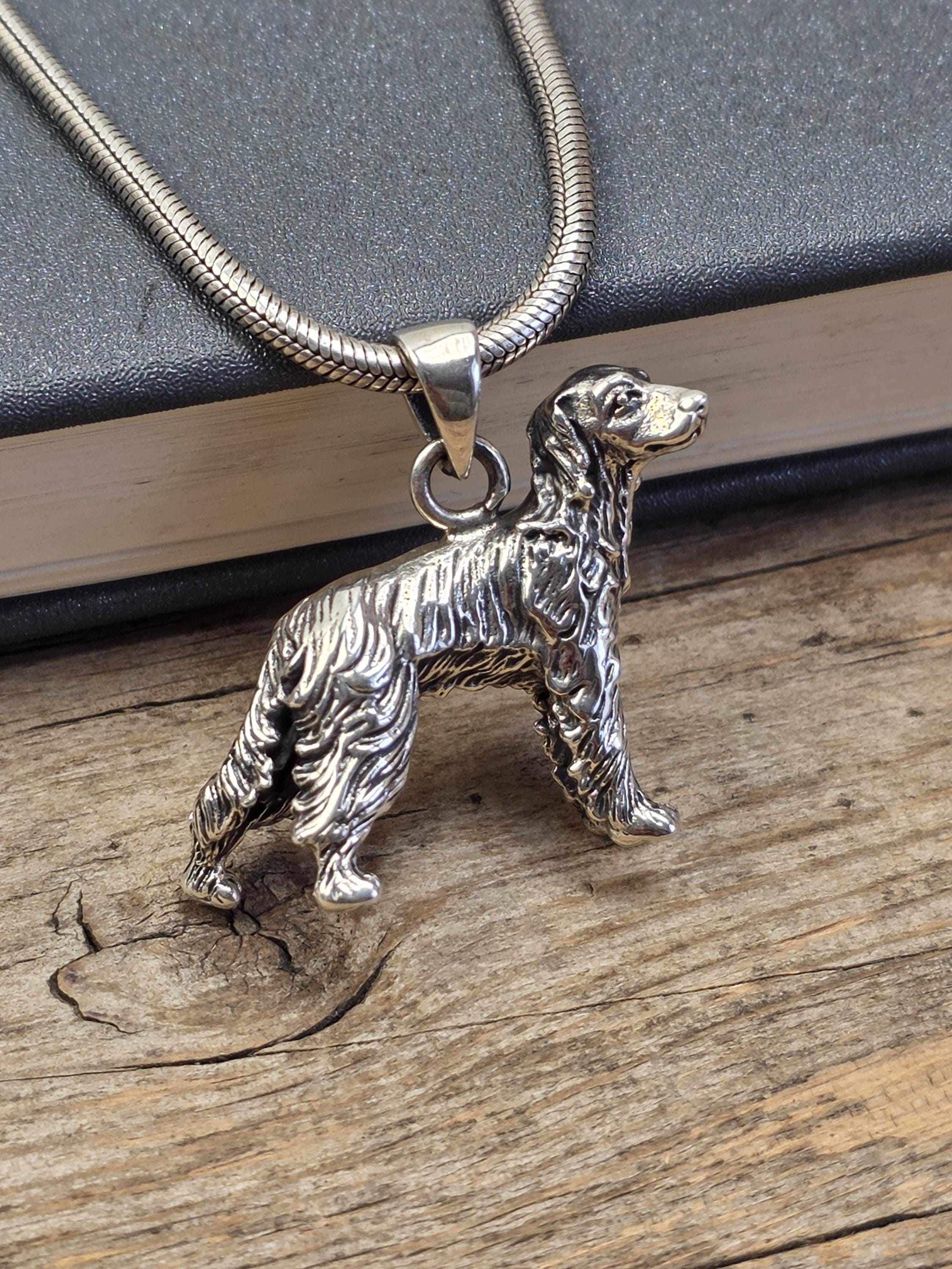 HOUND DOG ペンダント 925 Solid Silver Afghan Hound Pendant, 925 Sterling Silver Pendant