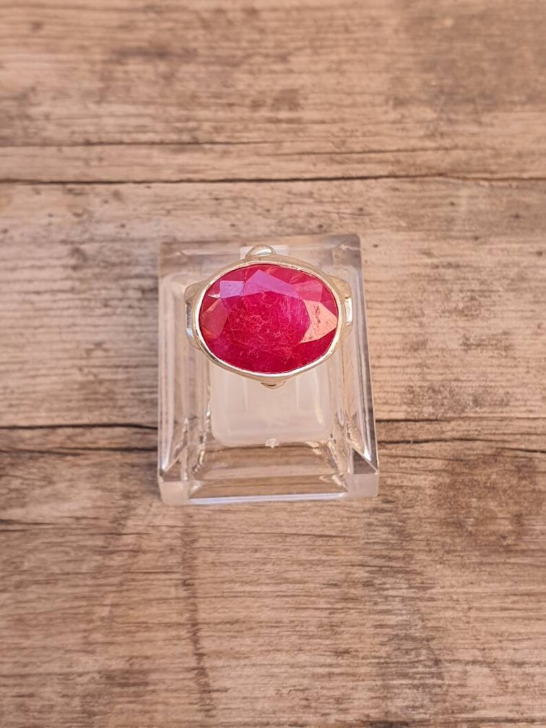 925 sterling silver Contemporary Ruby Ring