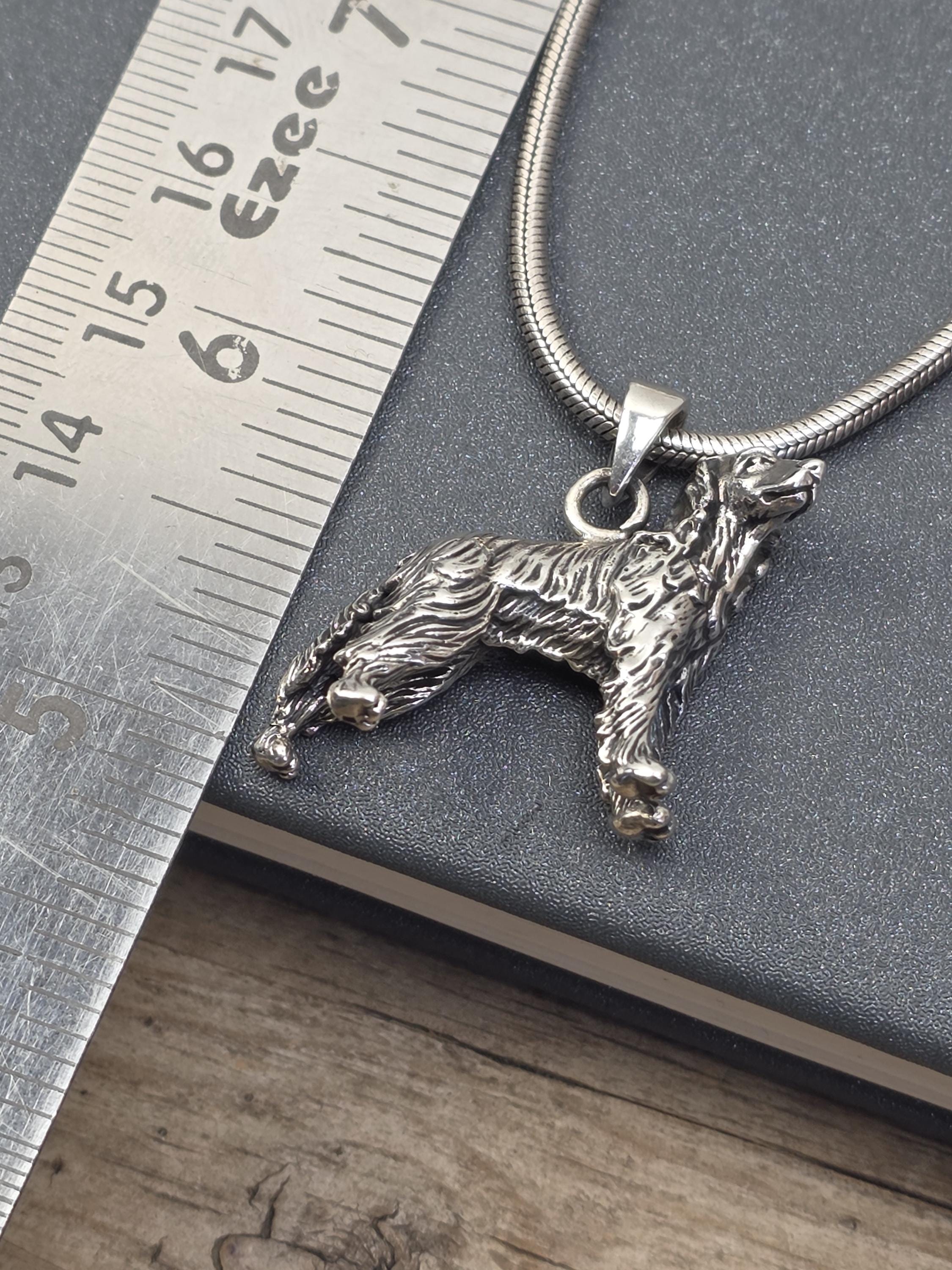 HOUND DOG ペンダント 925 Solid Silver Afghan Hound Pendant, 925 Sterling Silver Pendant