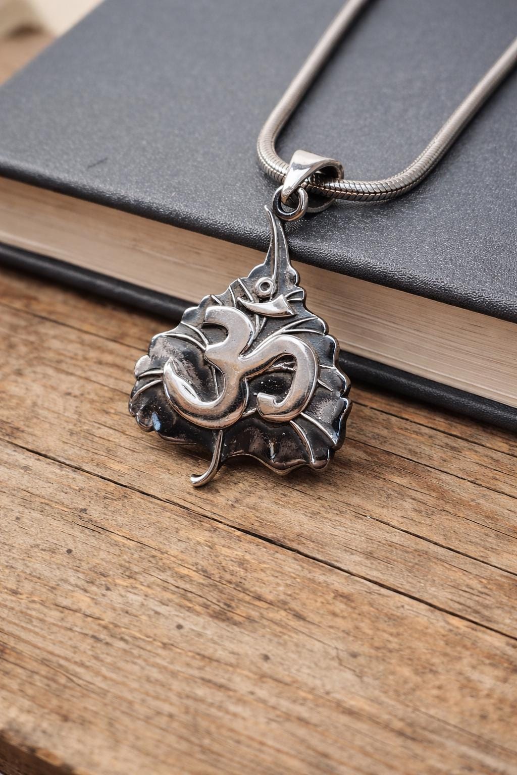 925 Sterling Silver Om Pendant, Om Symbol Pendant, Spiritual Yoga