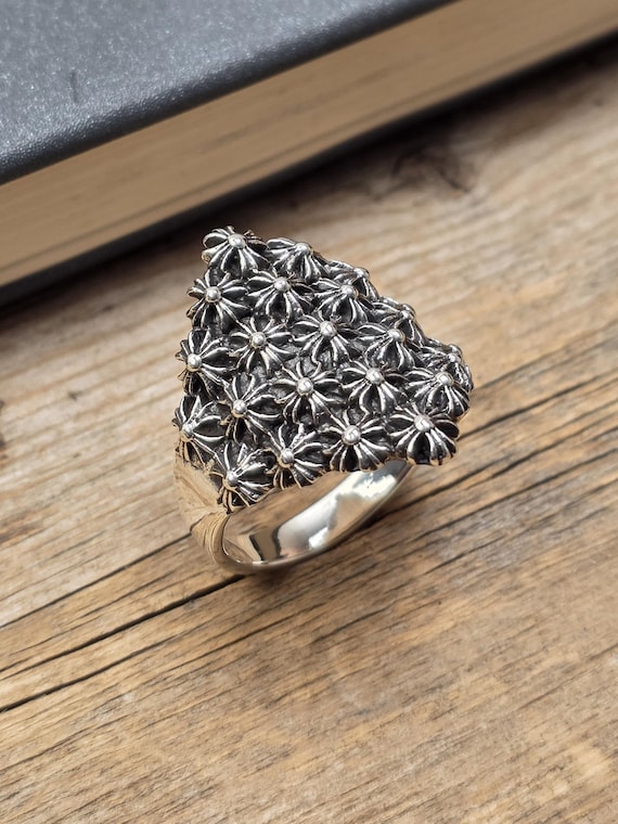 FLEUR DE LIS CROSS RING-SILVER925-リング 925 Sterling Silver Cross Fleury Ring | Solid Silver Fleur-de-lis