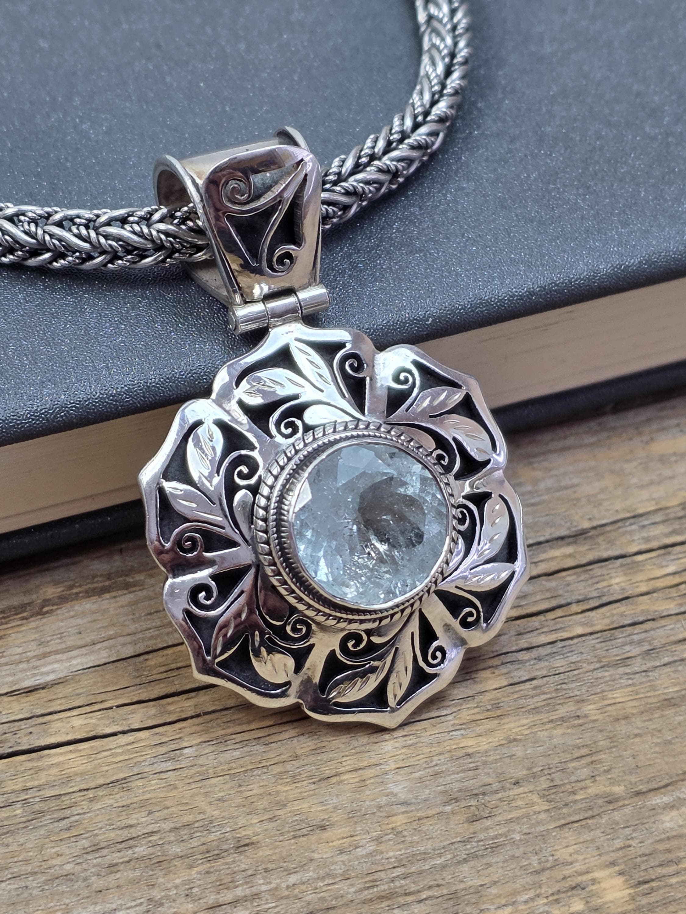 Pendentif en Argent 925 Rhodié Citrine Rondes et Oxydes Ref. 53679