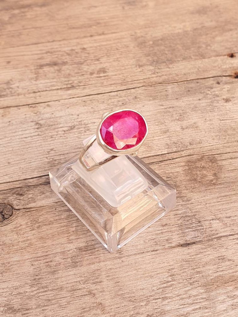925 sterling silver Contemporary Ruby Ring